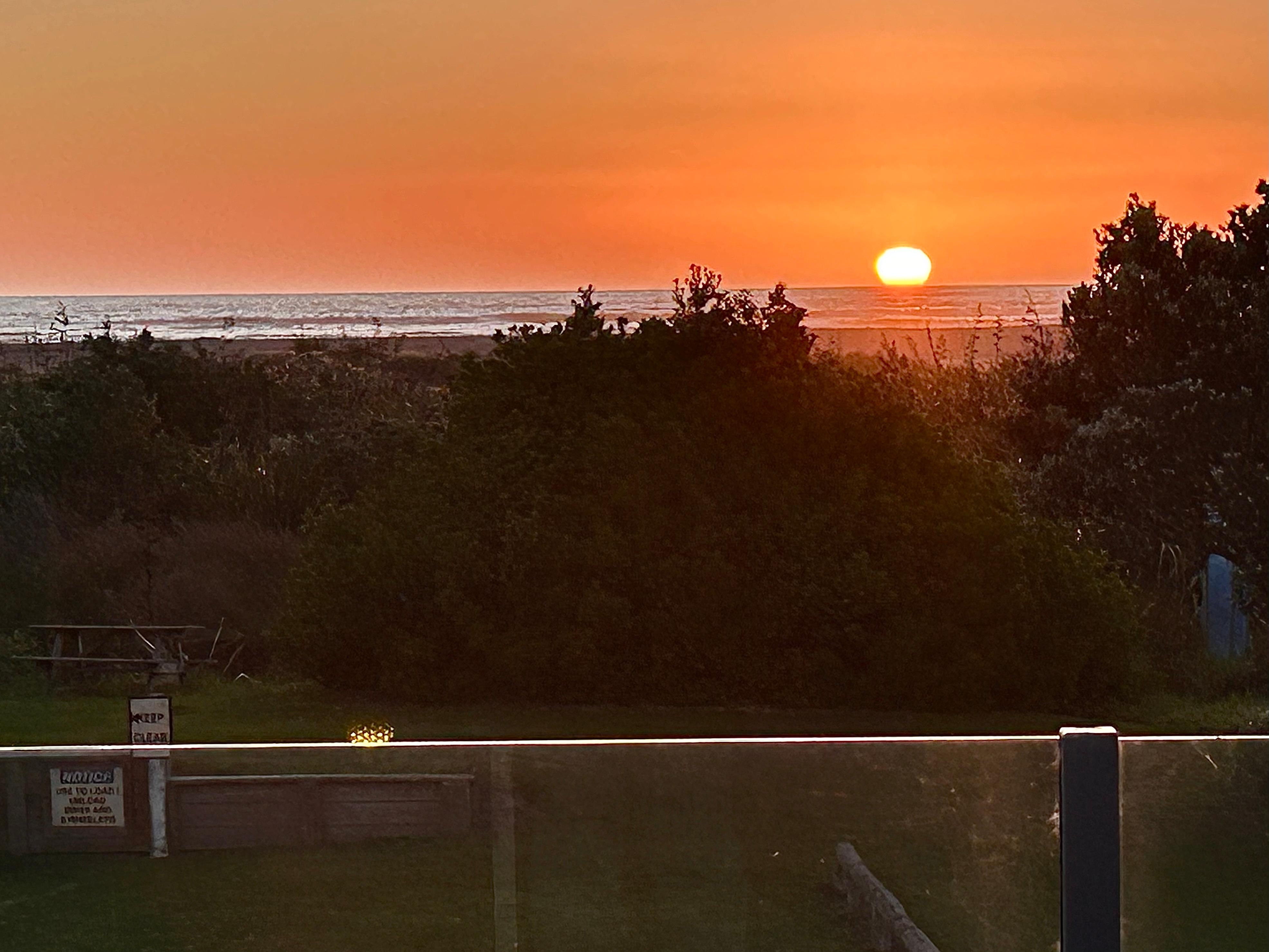 Sunset from the lazy-boy in the upstairs lounge.