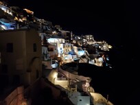 Night View From Private Terrace in Front of Room.