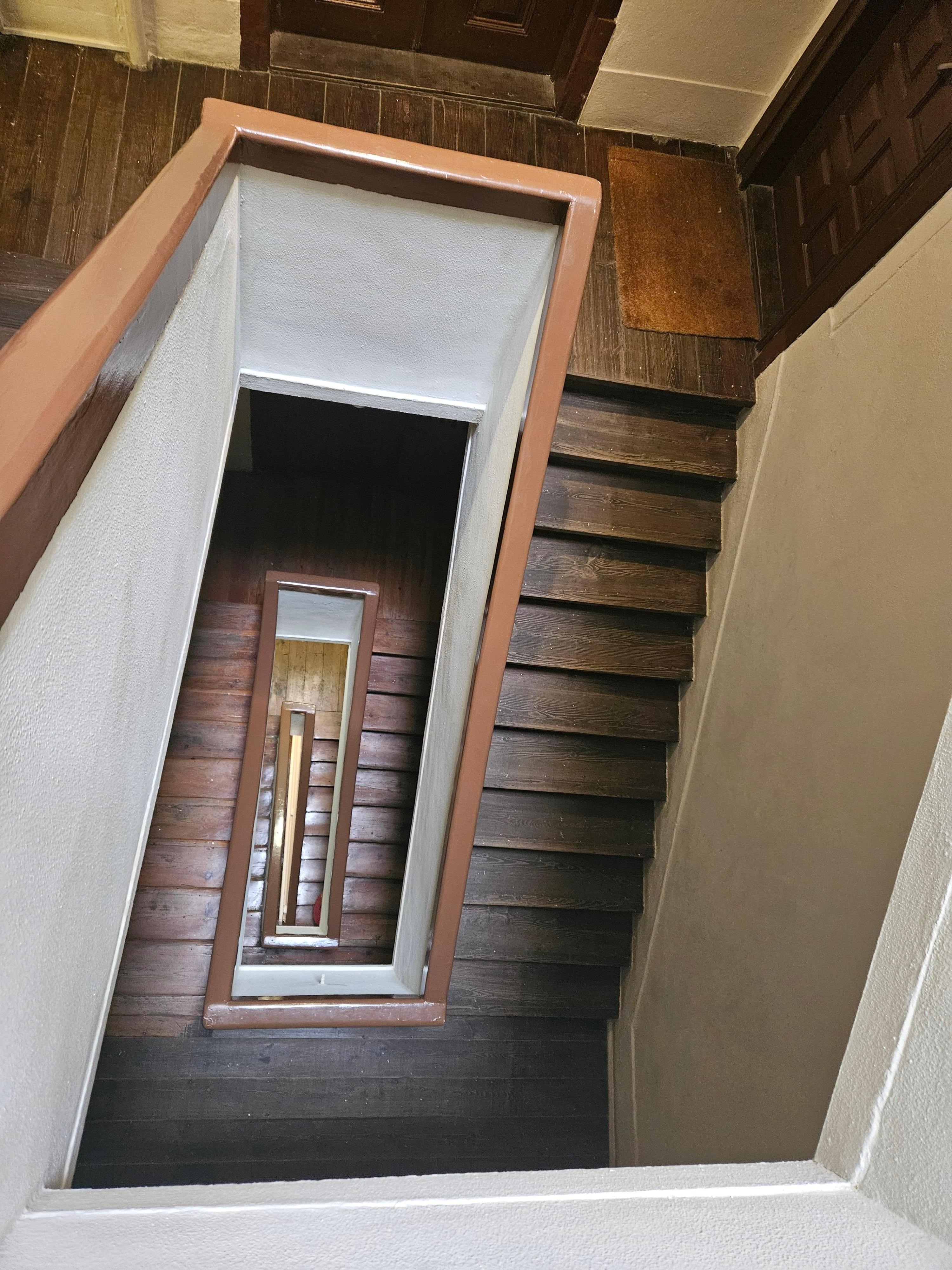 This staircase was something straight out of an Alfred Hitchcock movie!