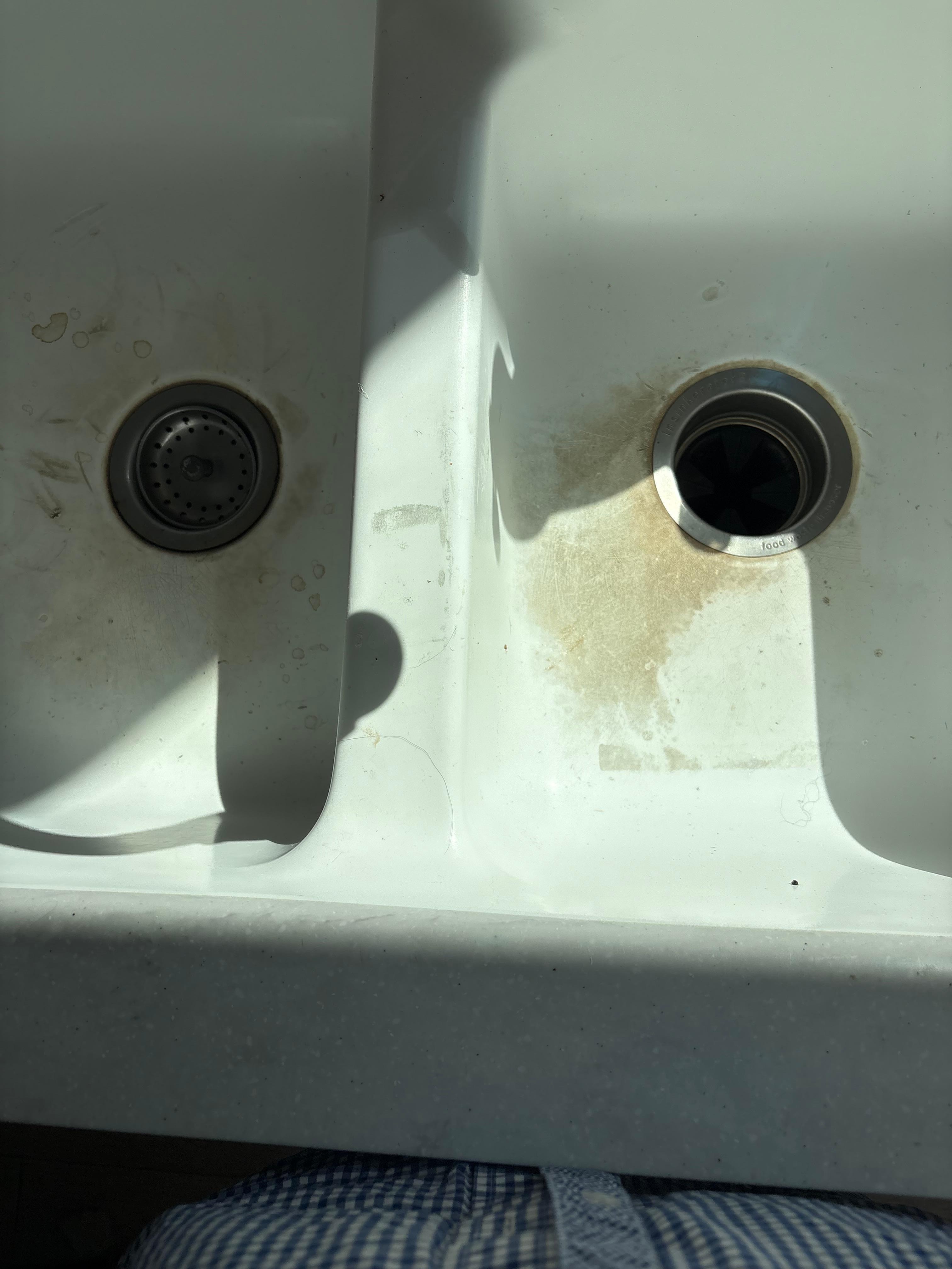 Kitchen sink needs repair. 