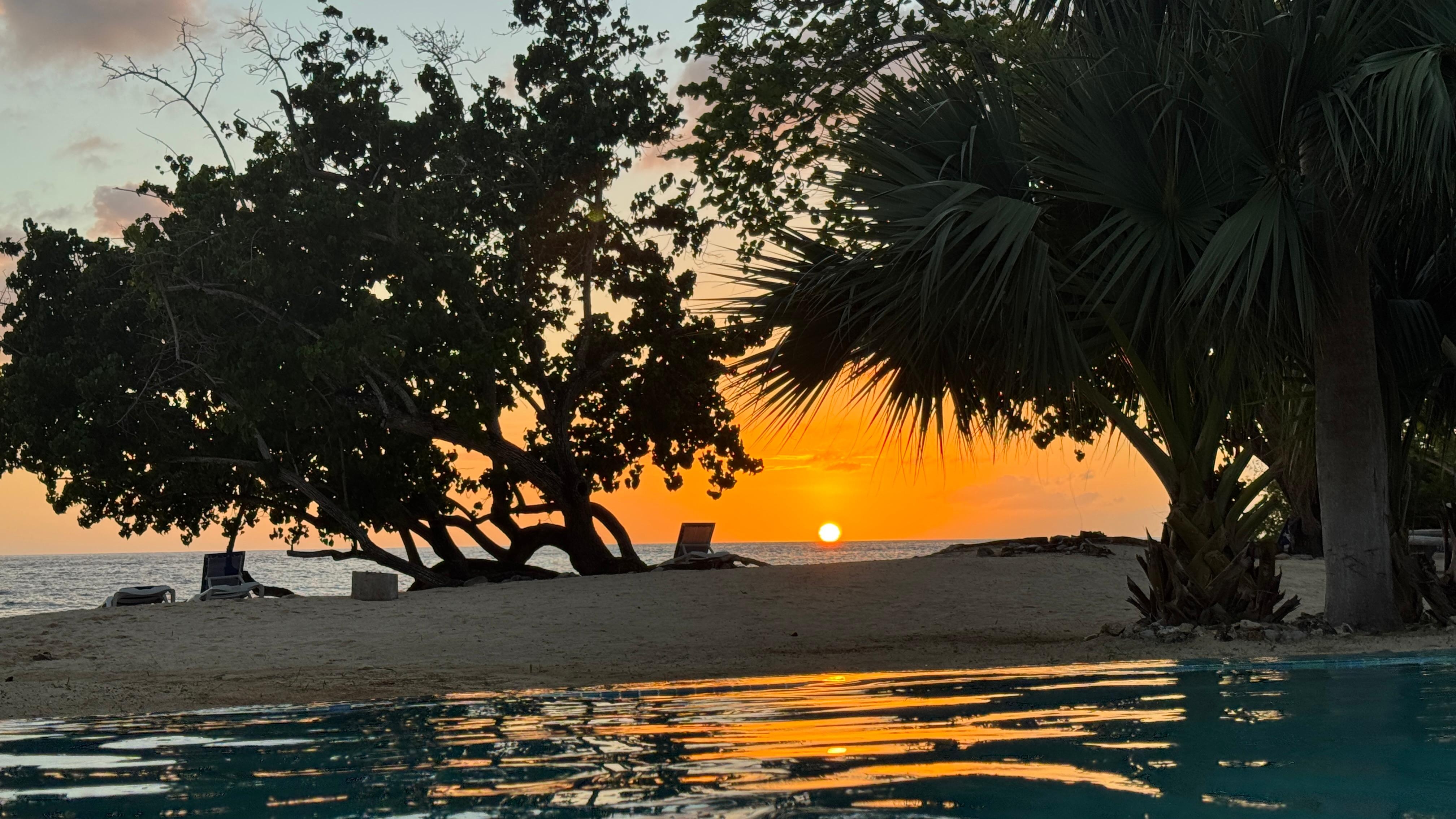Sunset from the pool