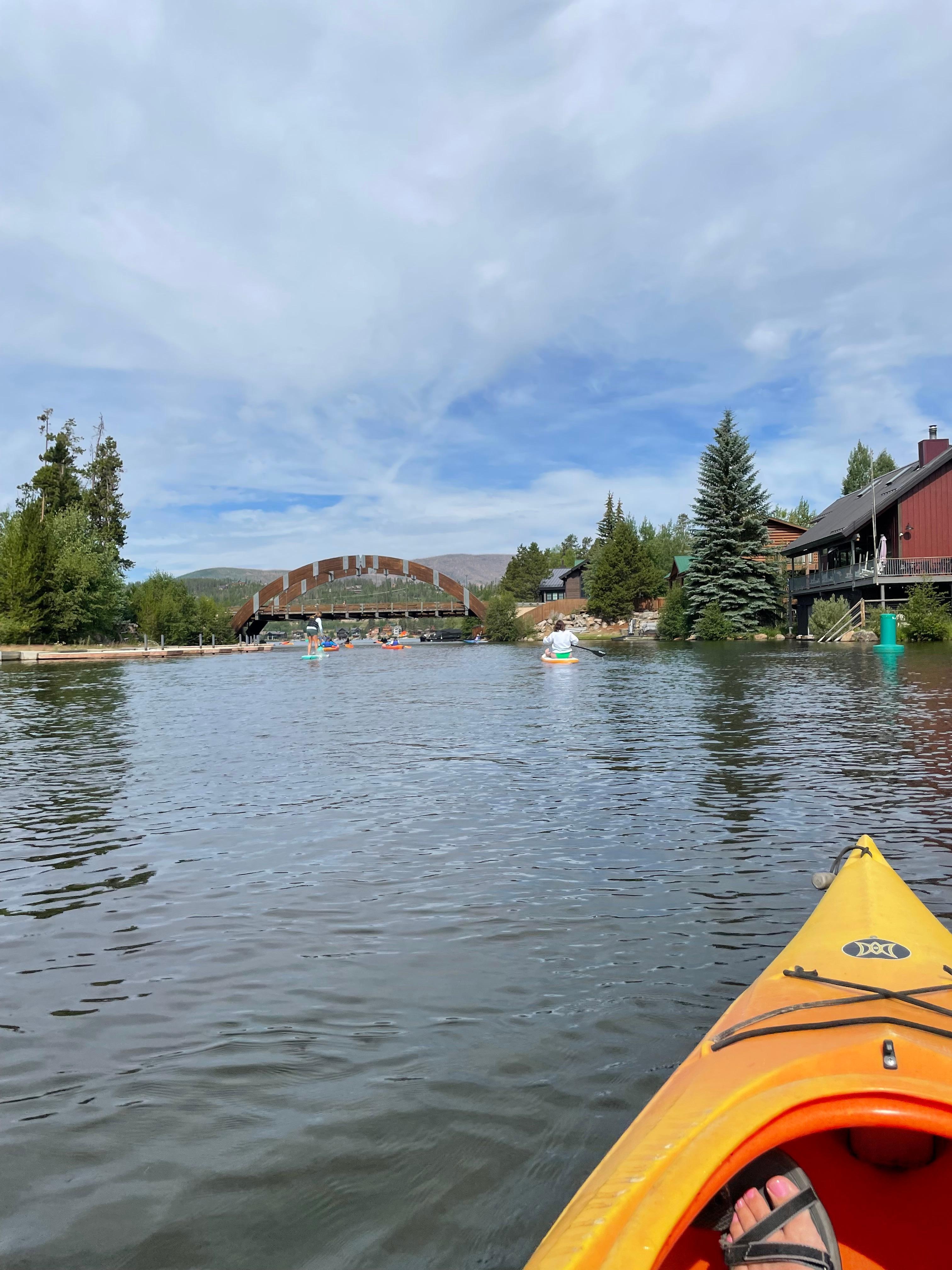 Enjoying the Kayaks on Grand Lake.