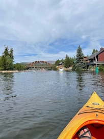 Enjoying the Kayaks on Grand Lake.