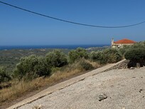 View from in front of villa