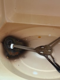 Burnt microwave in our room.