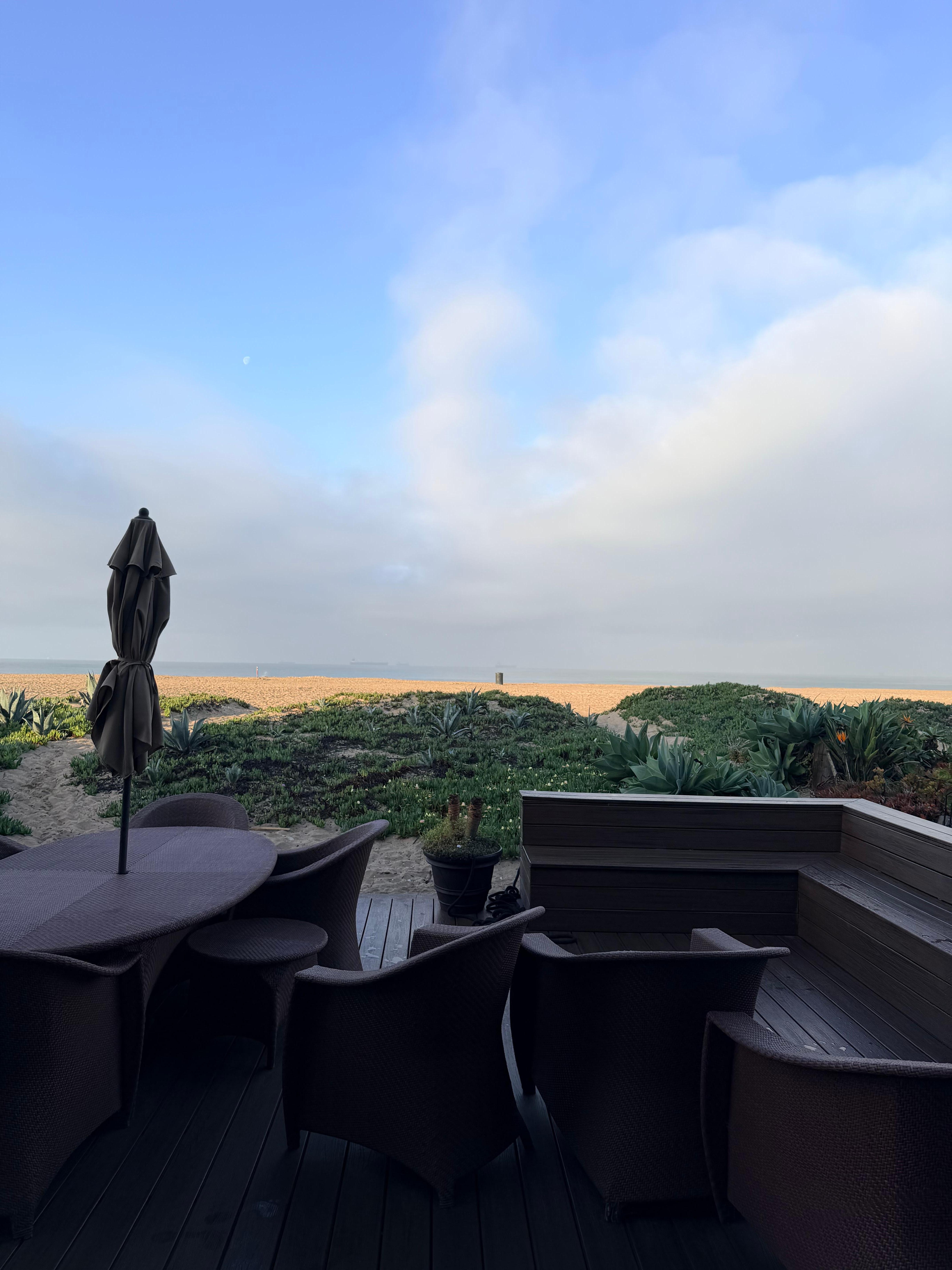 View from the open doors. 