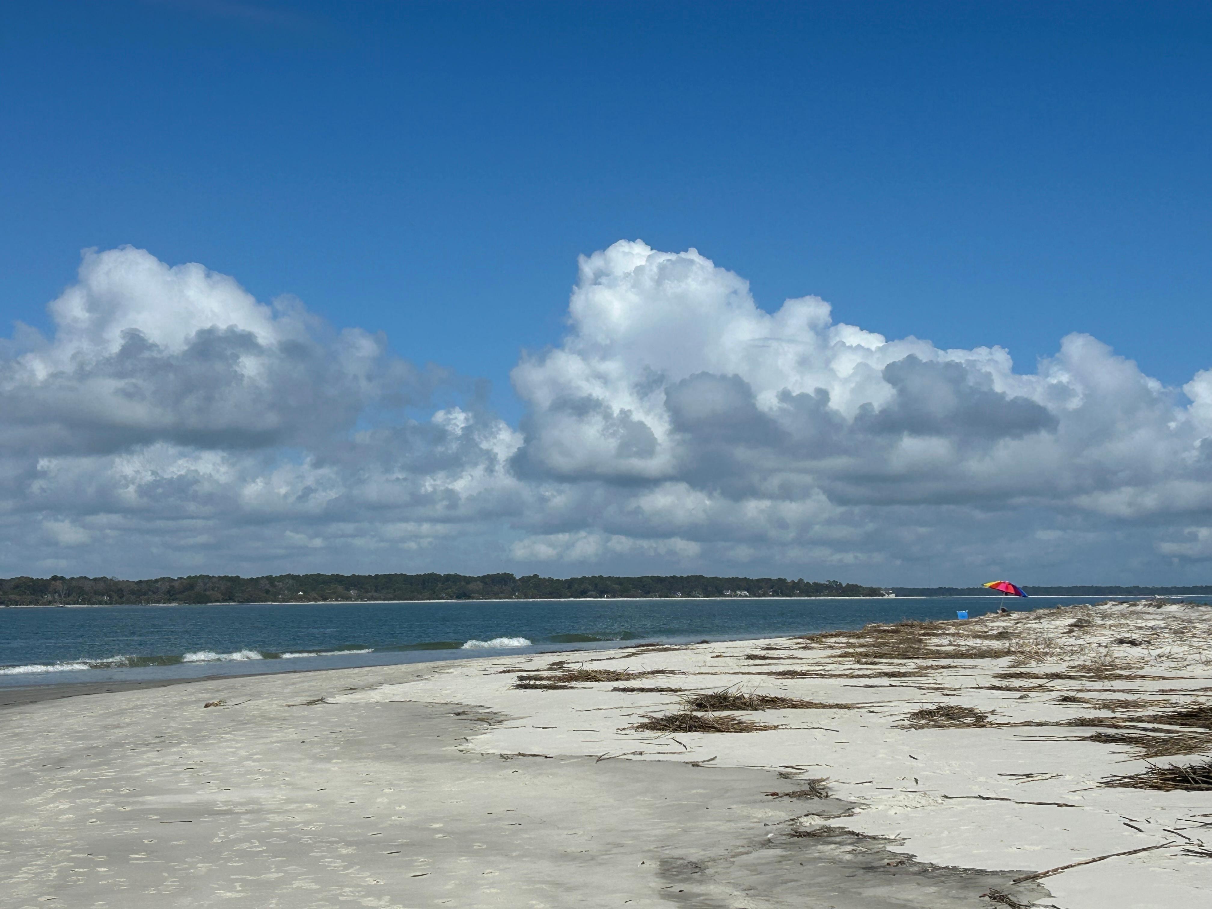 Quiet, peaceful beach with all you need close at hand in the house