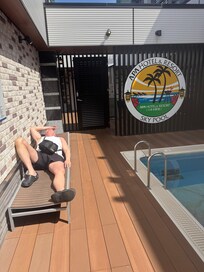 Even the pool area was small and narrow the sunlight was limited to 1 1/2 hours during the day