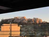 view of the acropolis from the upstairs seating area