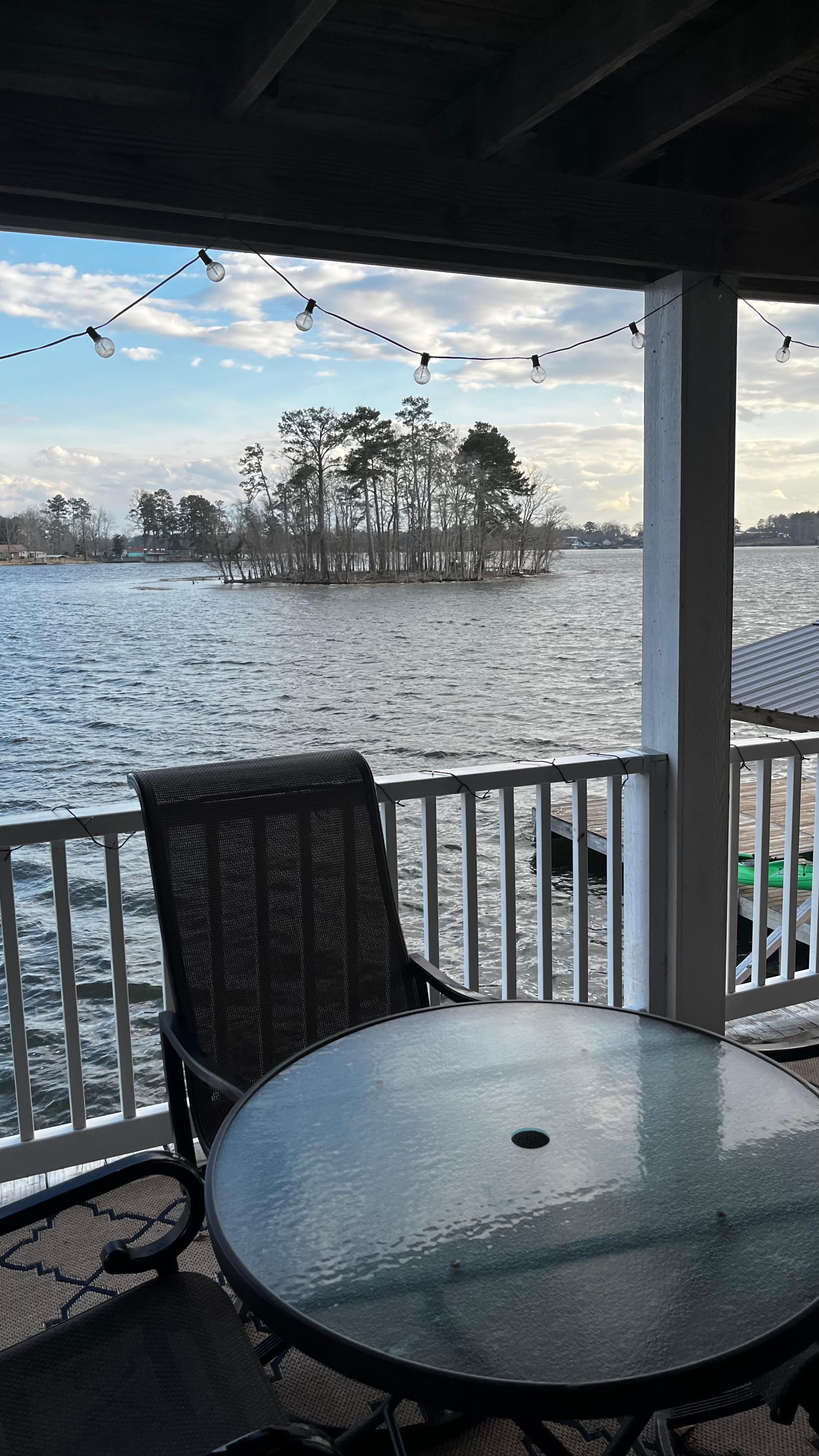 Looking at goat Island, watching them roam around