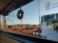 View from the top-floor breakfast room.