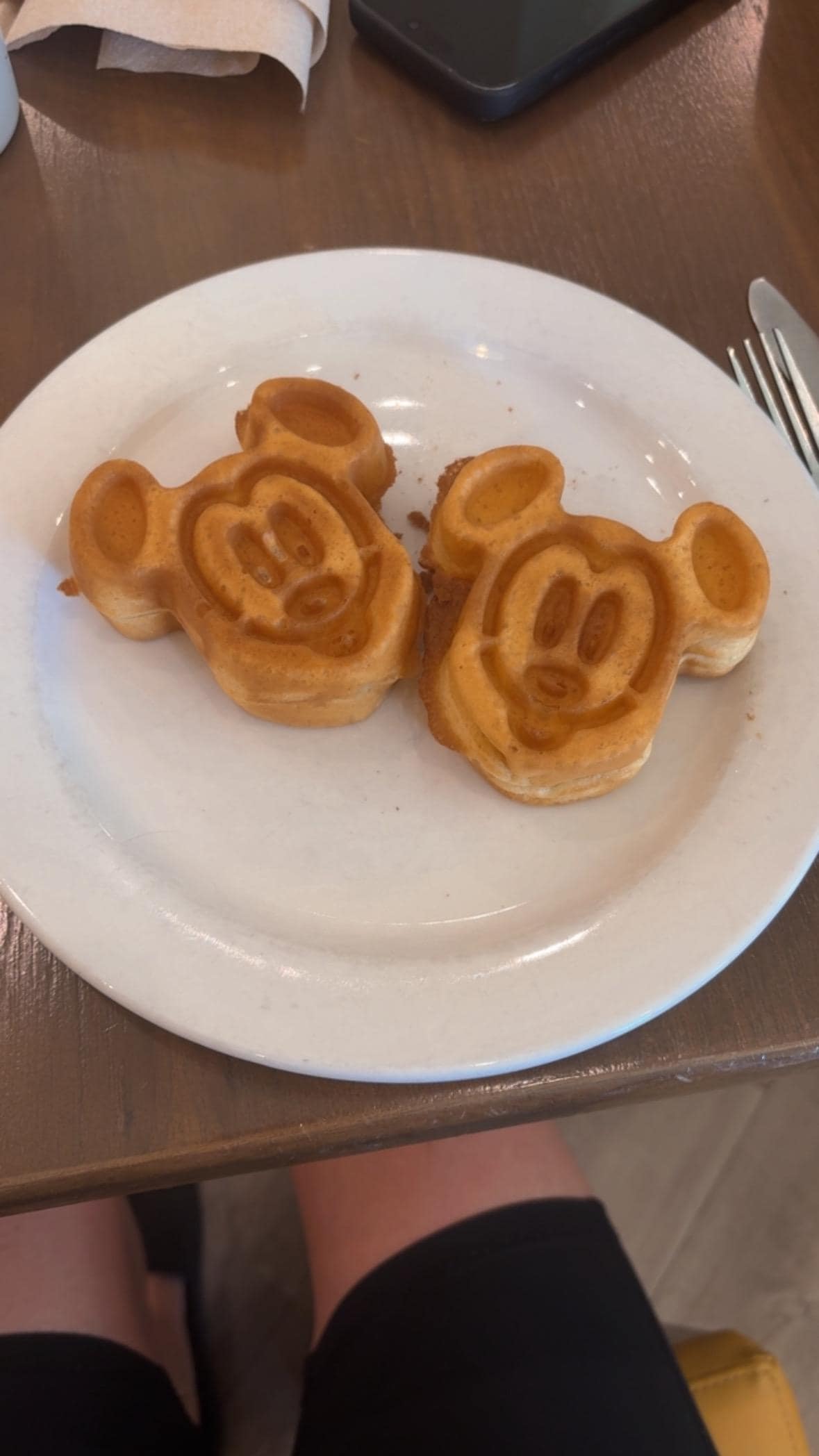 Mickey waffles every day for breakfast!!