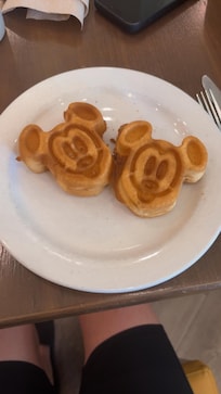 Mickey waffles every day for breakfast!!