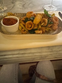 The best calamari we ever had at The Farm Italy