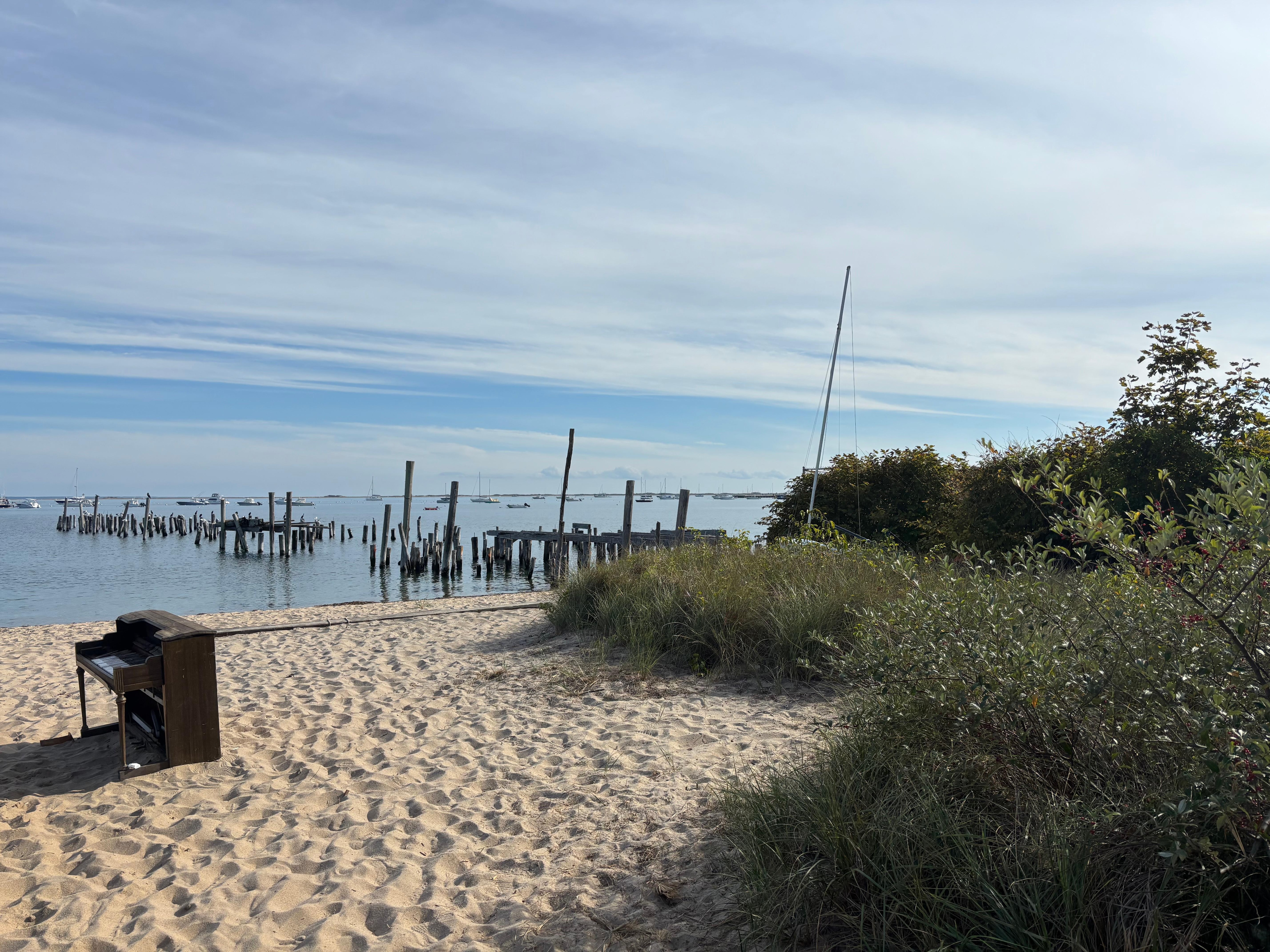 The beach is across the street