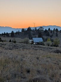 Cottage at sunset