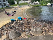 Beach day. We were the only ones here in a hit simmer day.