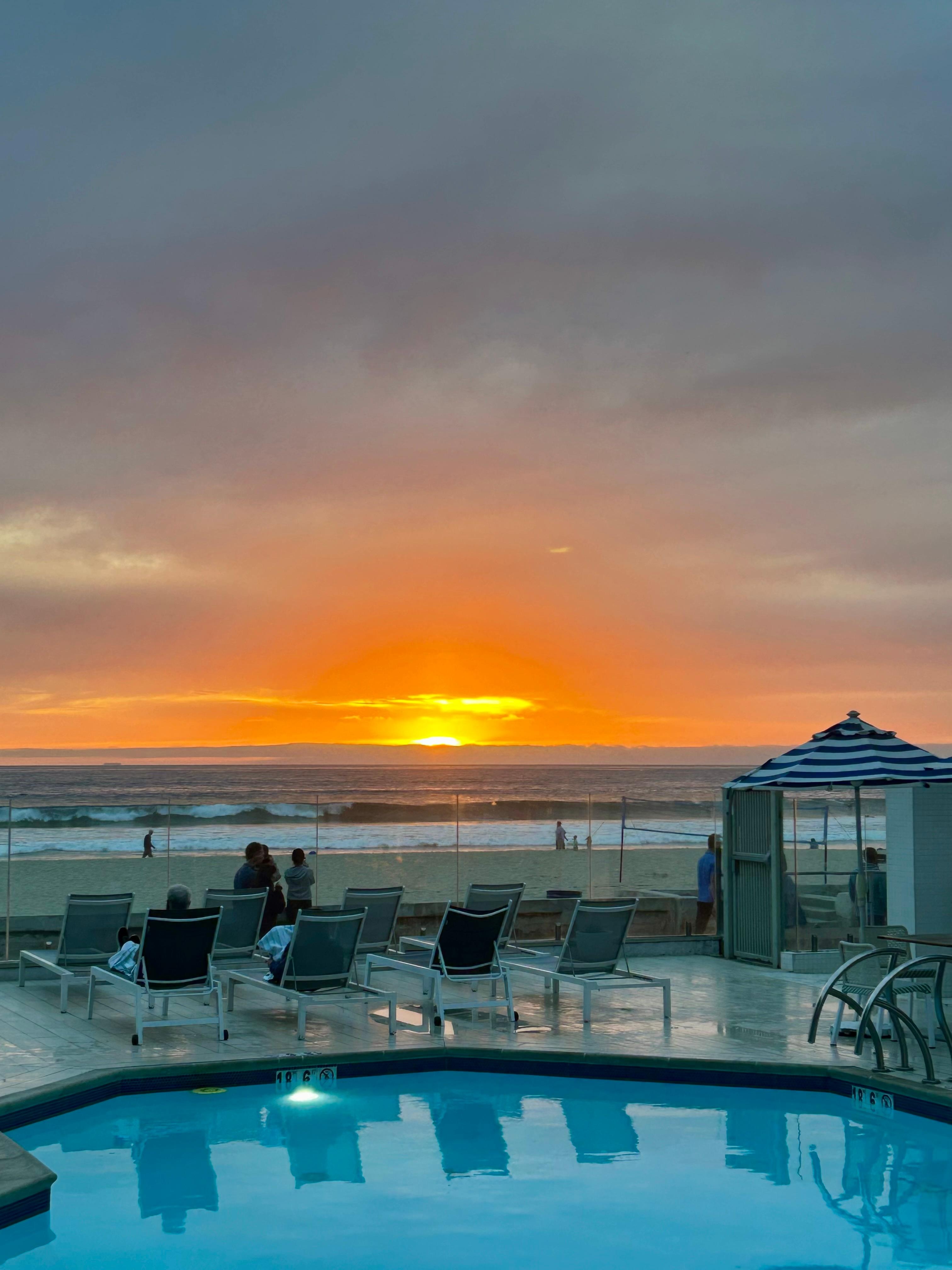 Sunset poolside