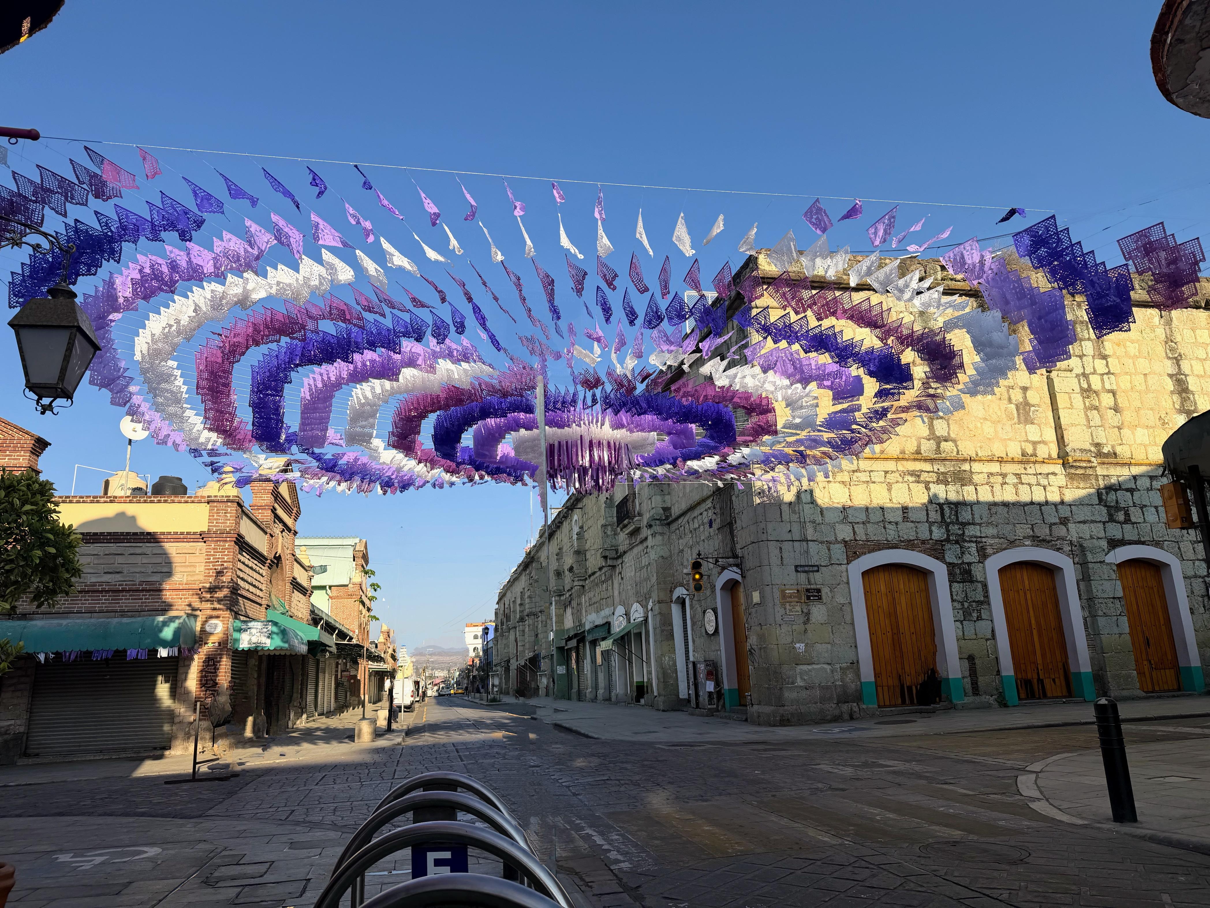Easter decorations outside the front door