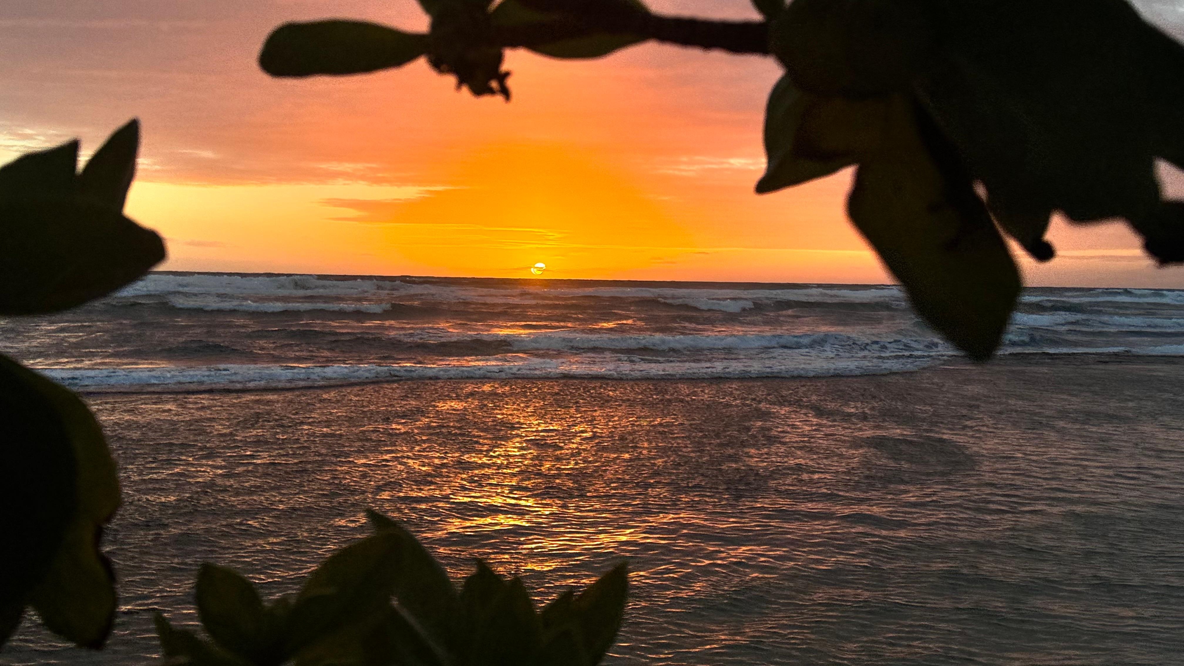 Sunrise from Outrigger beach