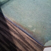 Carpet from our room going out to deck carpet