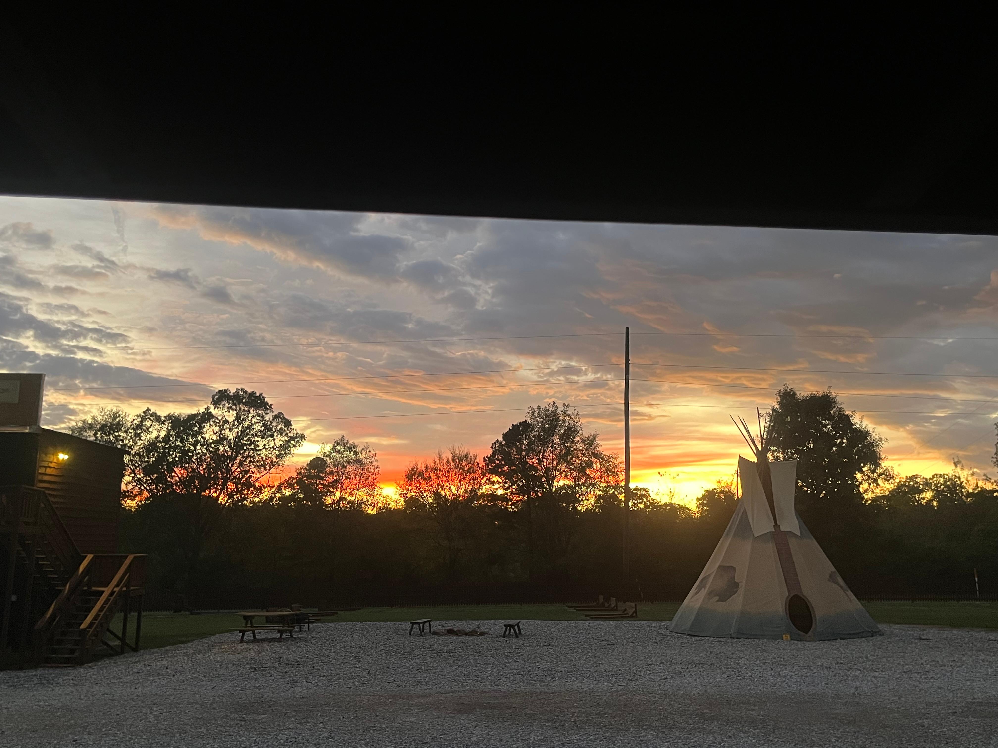 The sunset out our front door!