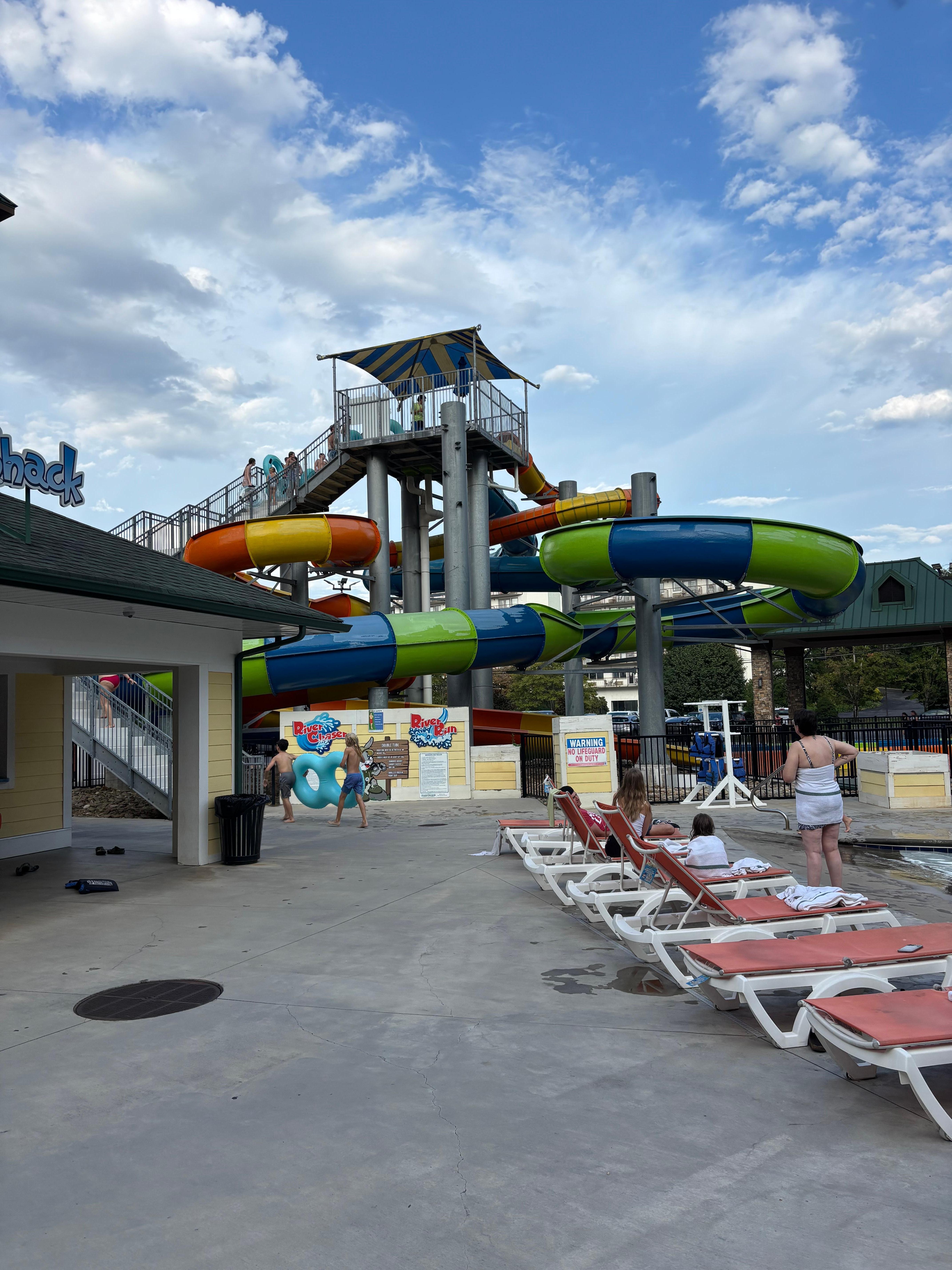 Outside waterpark area 