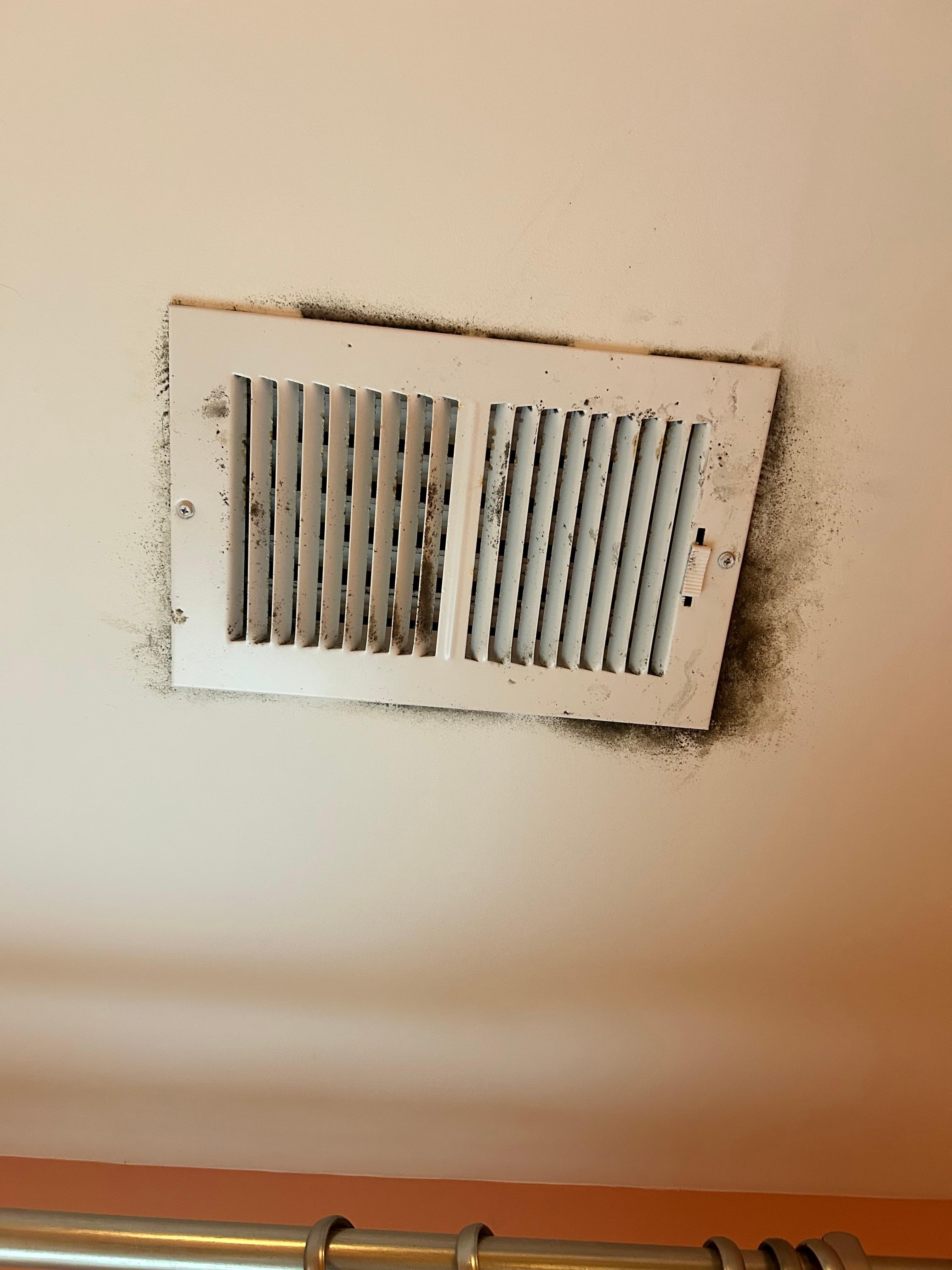 Bedroom vent above bunk bed