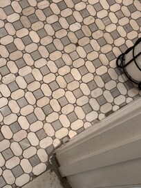 Dirty bathroom floor :/