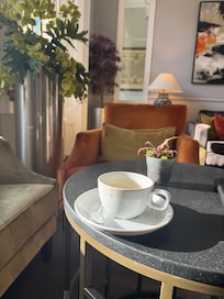 Lovely coffee in the lobby