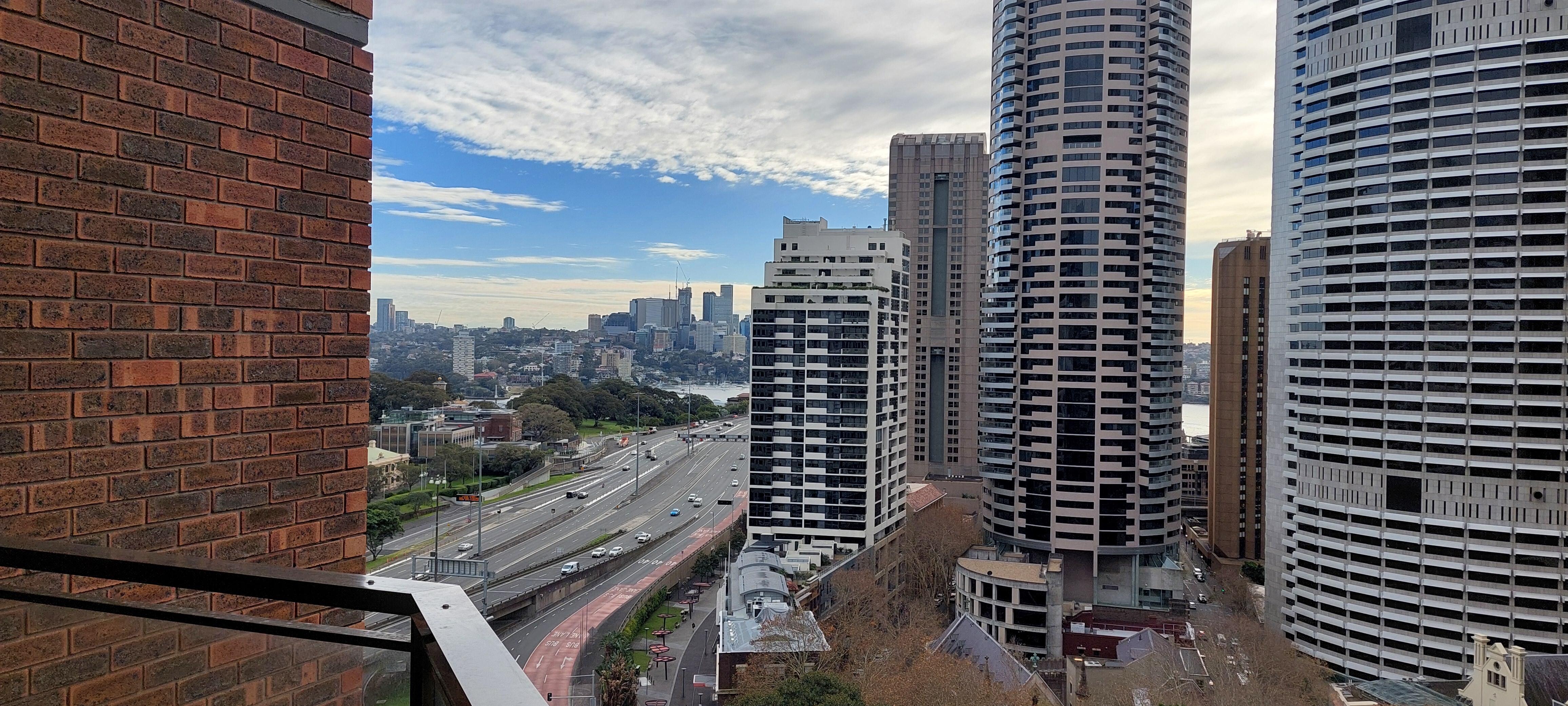 Approach to the Harbour Bridge from my balcony 