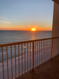 Beautiful sunsets from the balcony.