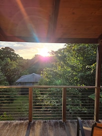 Relaxing on the balcony