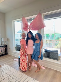 Birthday Girl, “Kori” (middle one) with mom and younger sister.