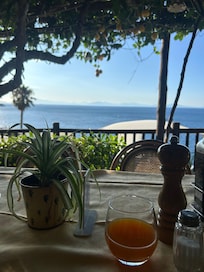 Breakfast included with a wonderful view