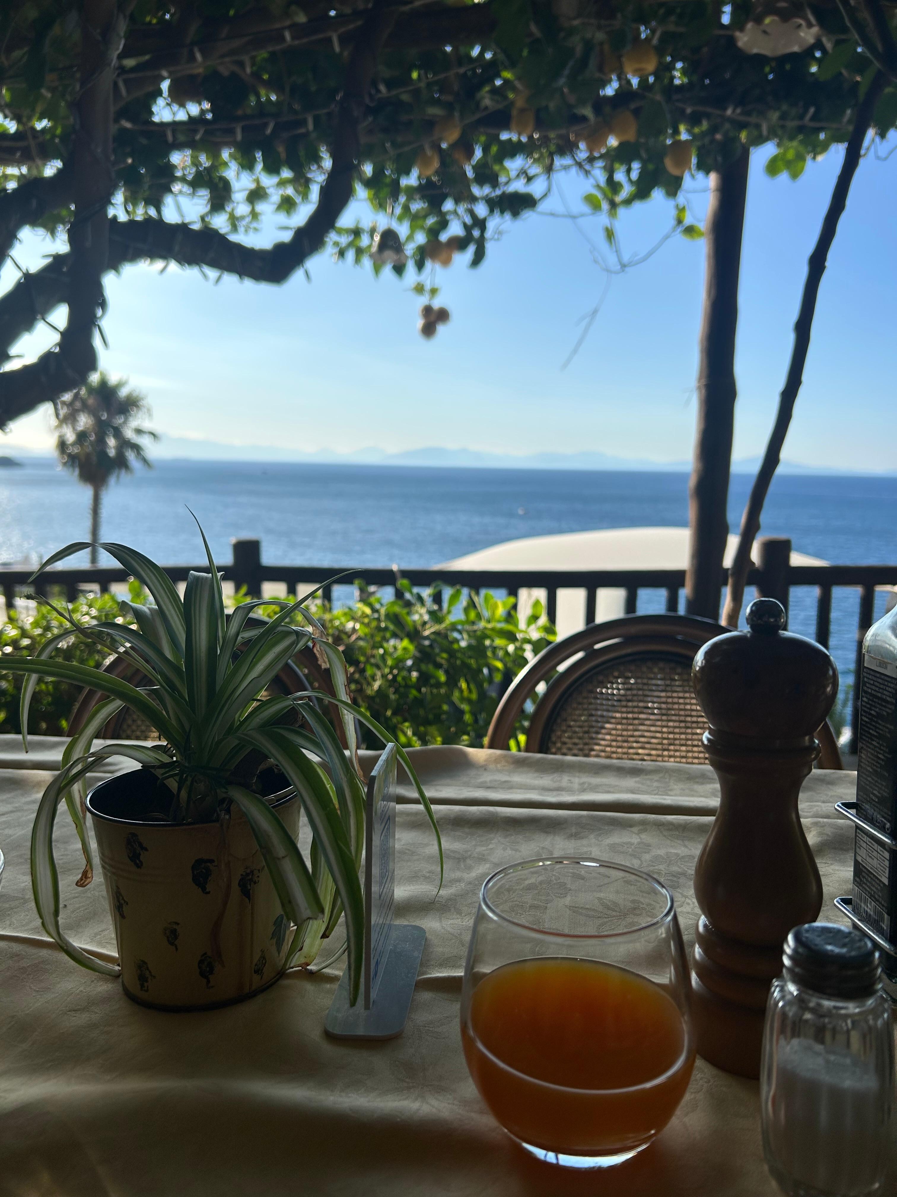 Breakfast included with a wonderful view 
