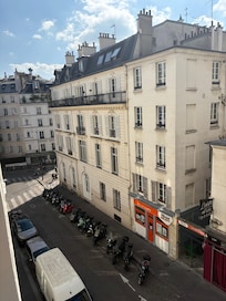 View up the street