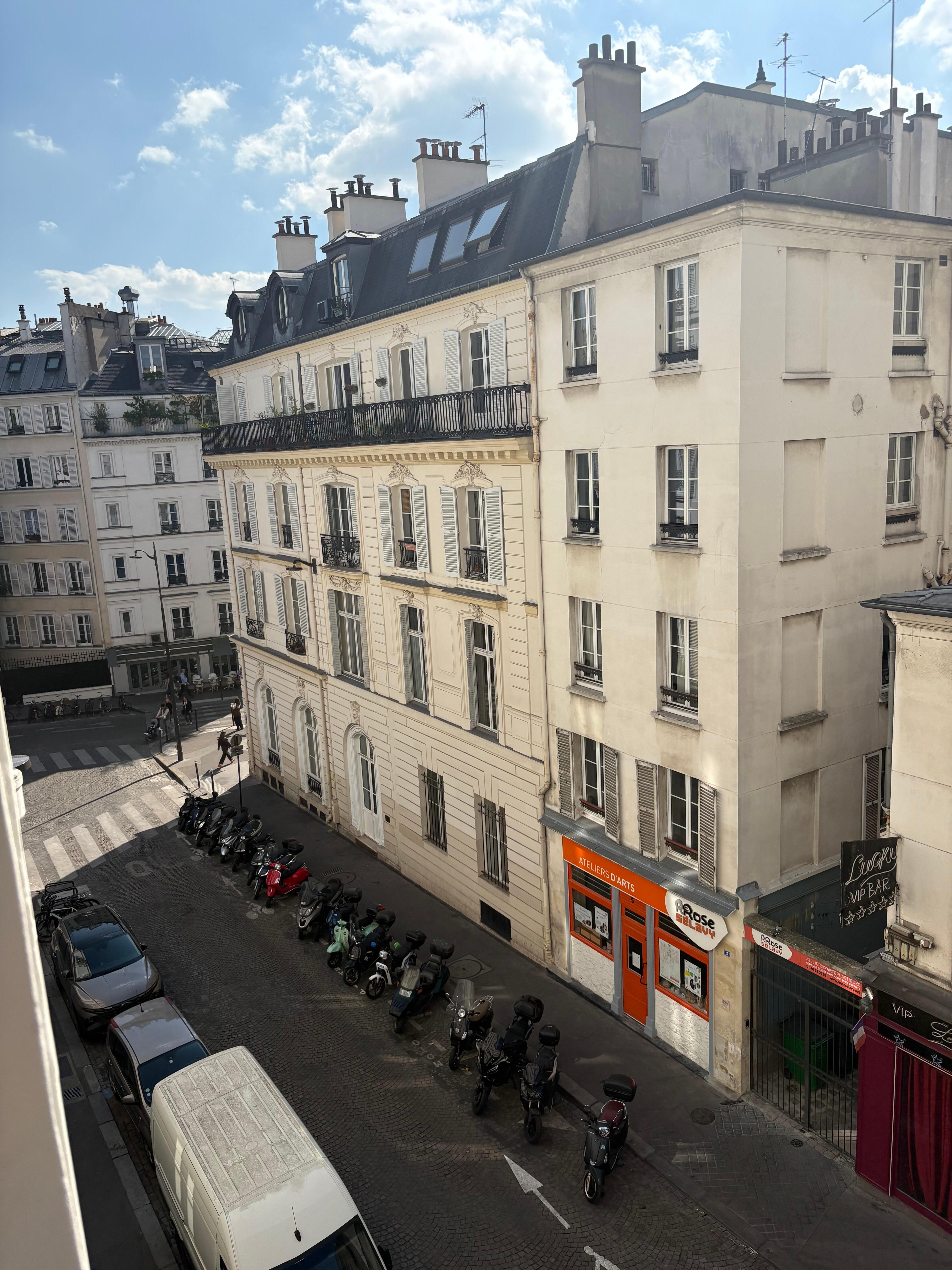 View up the street