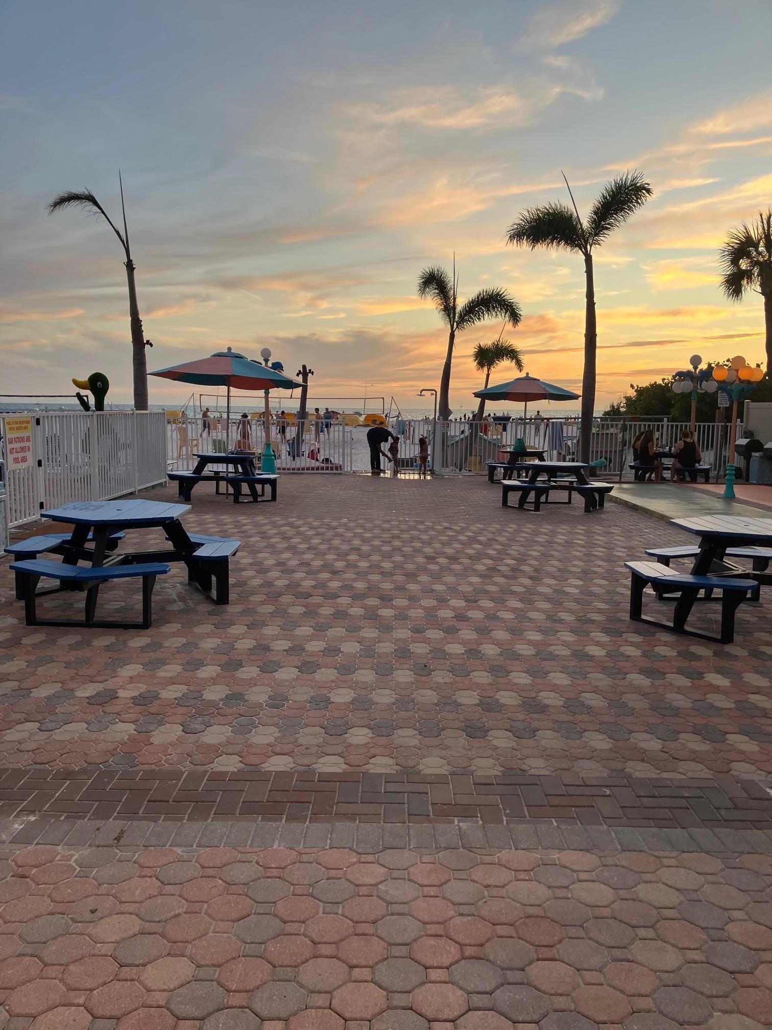 This is the view from our first floor gulf front unit.
The gulf is straight ahead, pool is to the left.
Beautiful and direct walk to the beach.