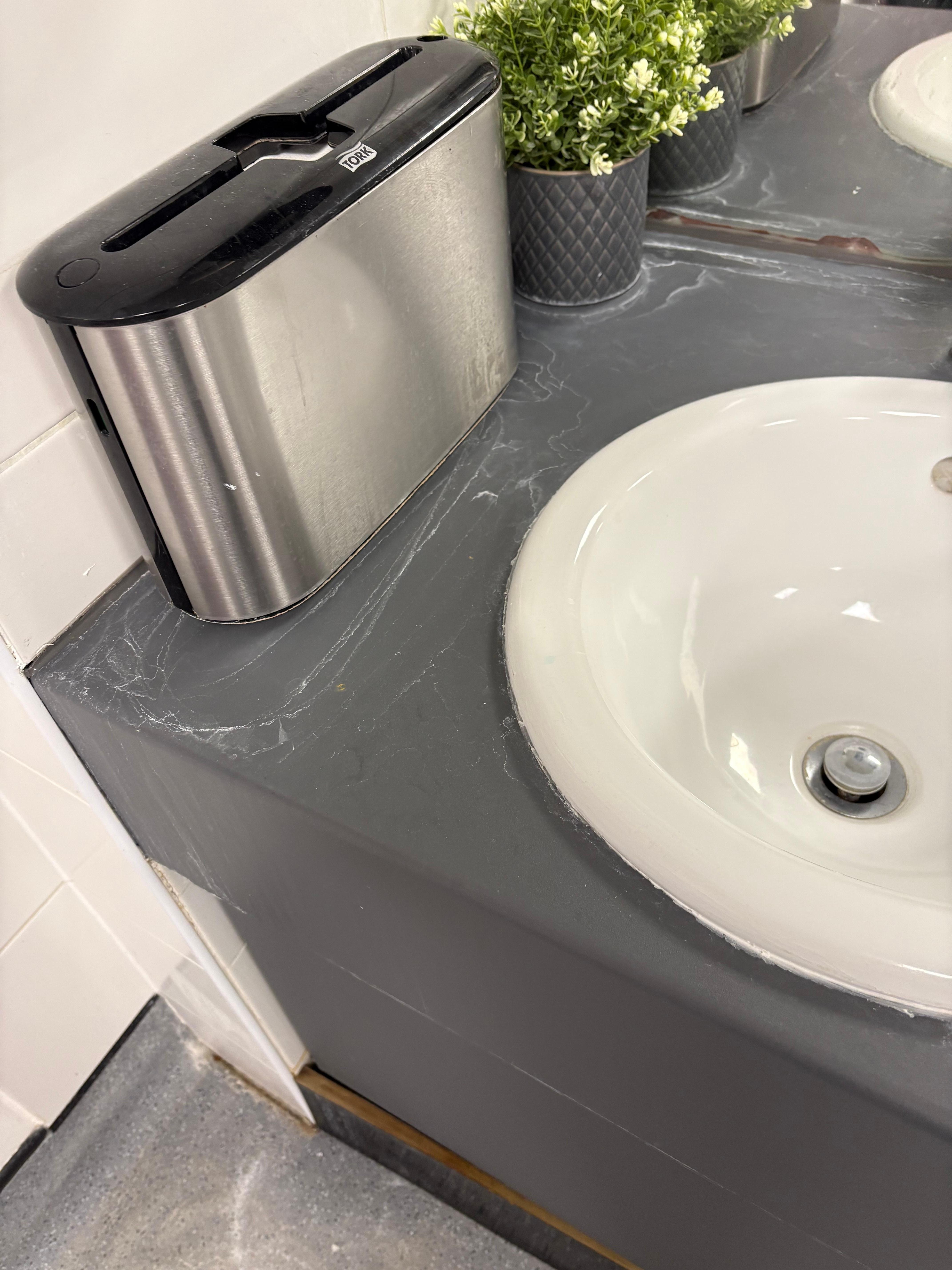 Ladies changing rooms dirty and tired 