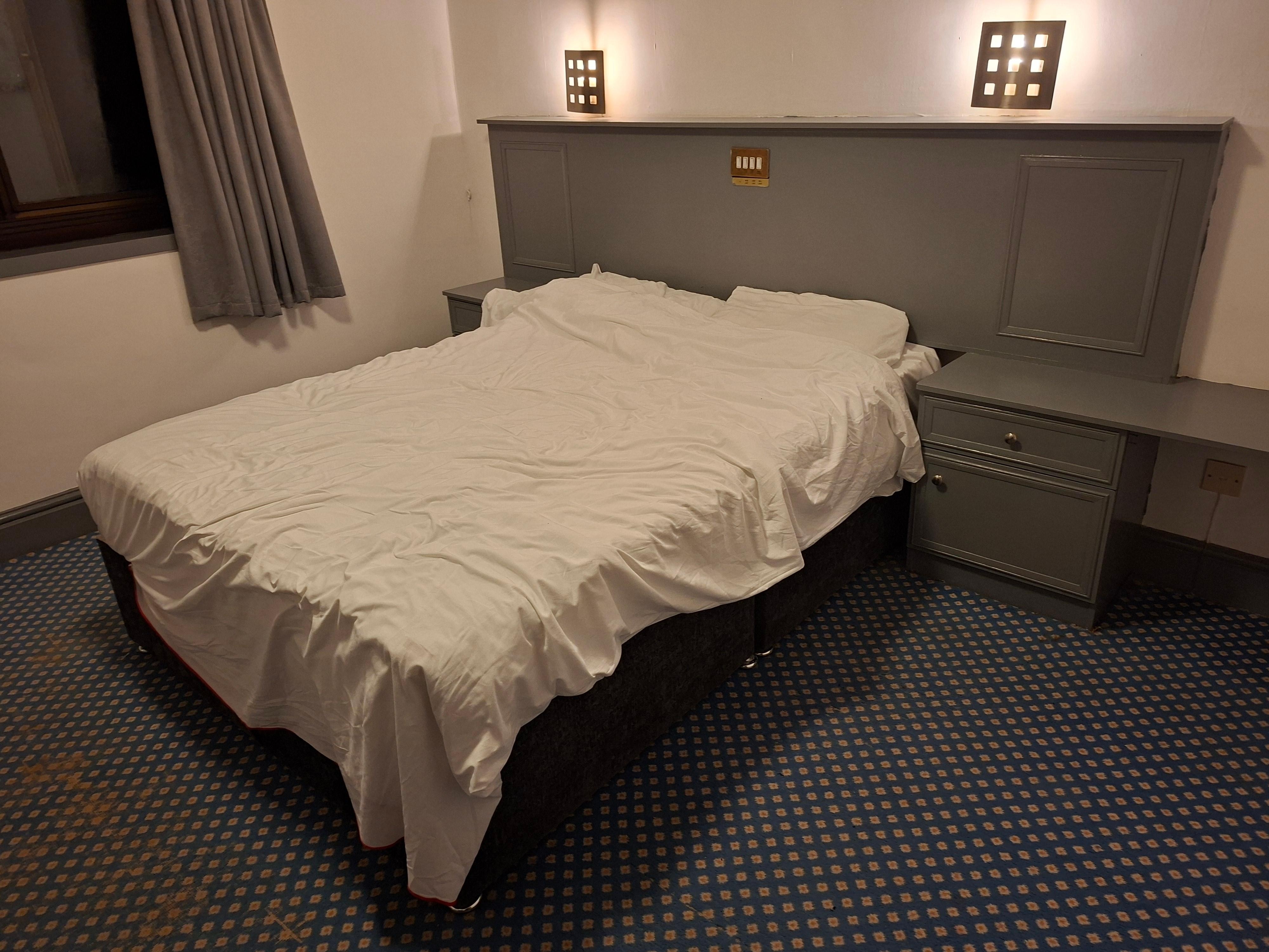 Not a double bed, a SMALL double bed