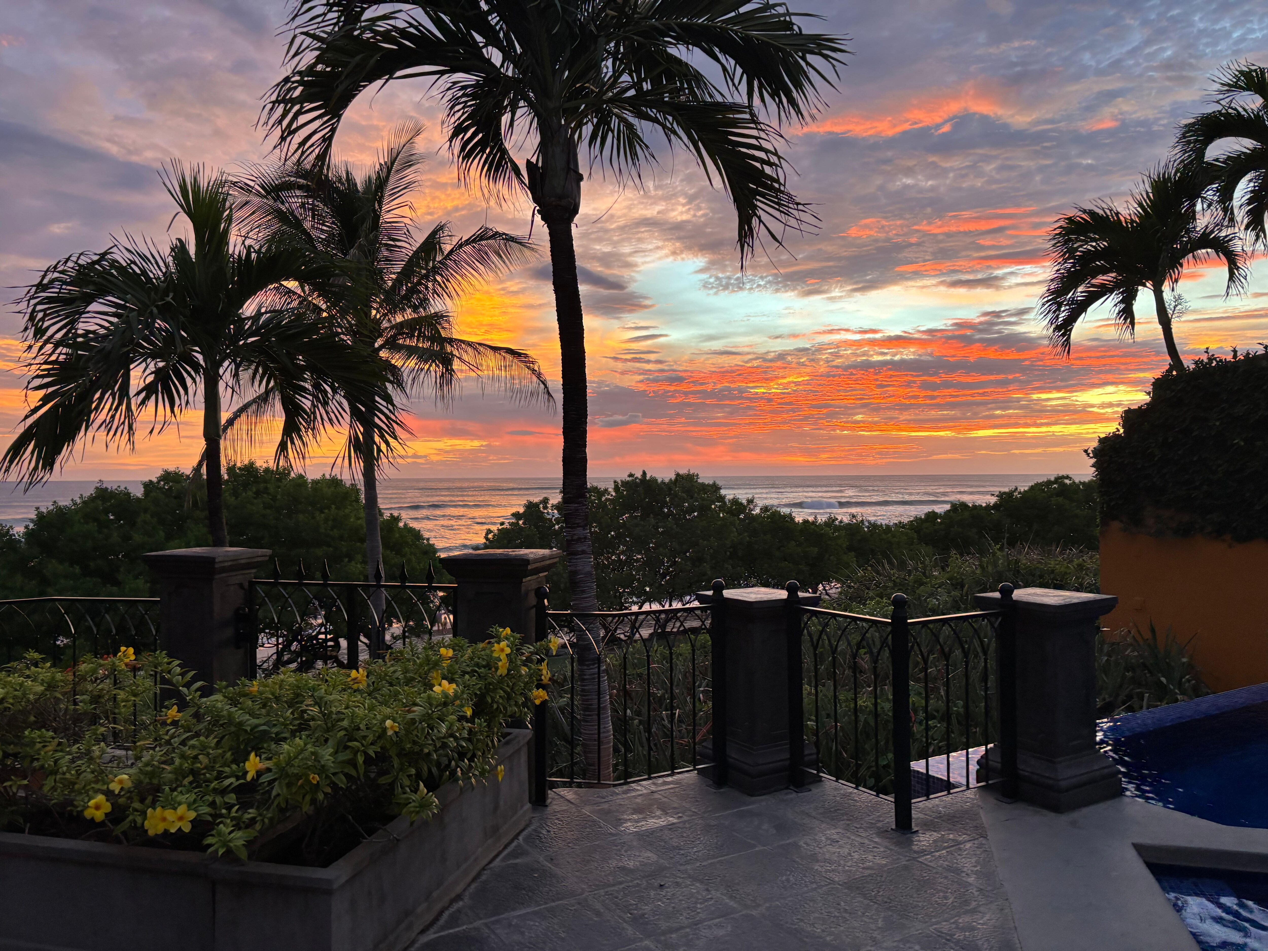 View from the deck at sunset