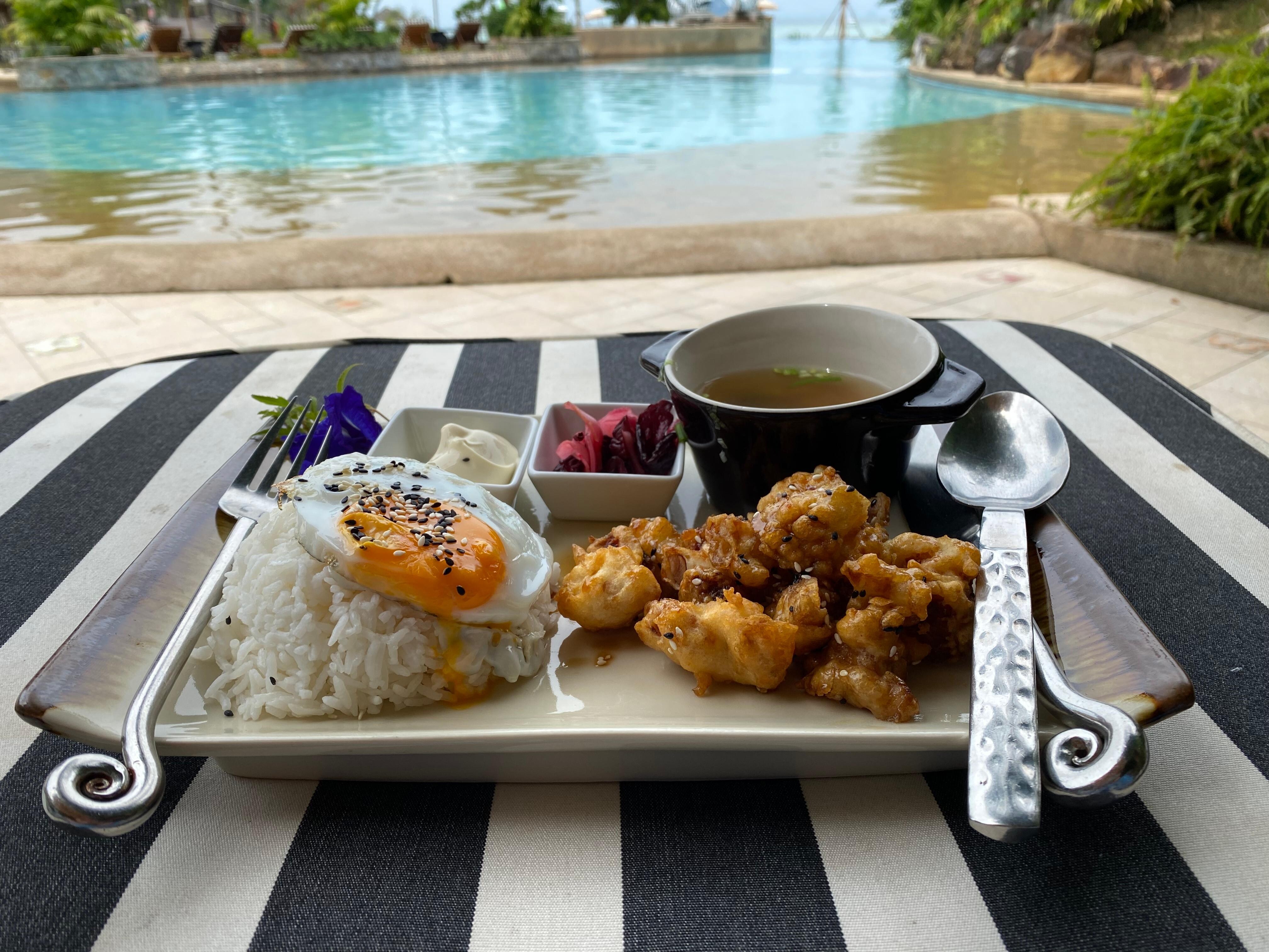 Lunch by the pool