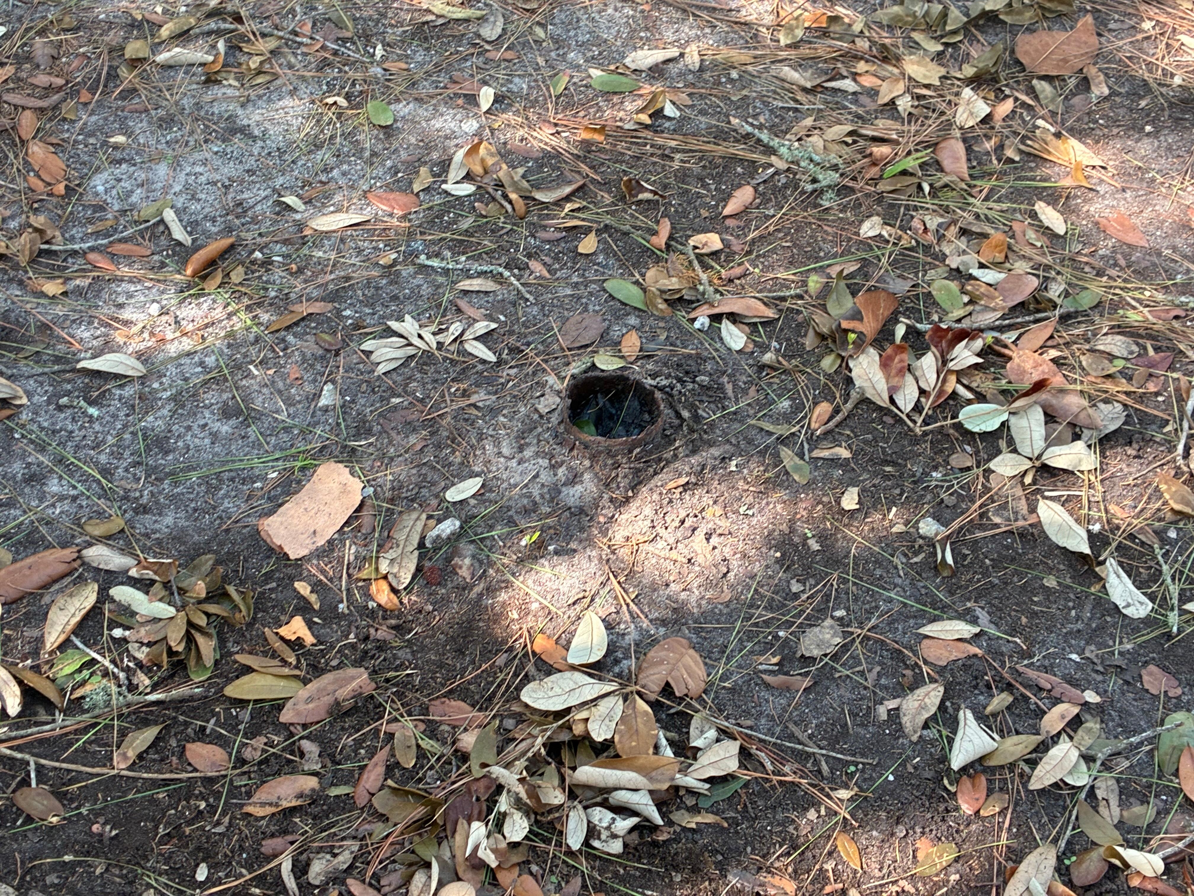 Exposed sharp pipe by walkway