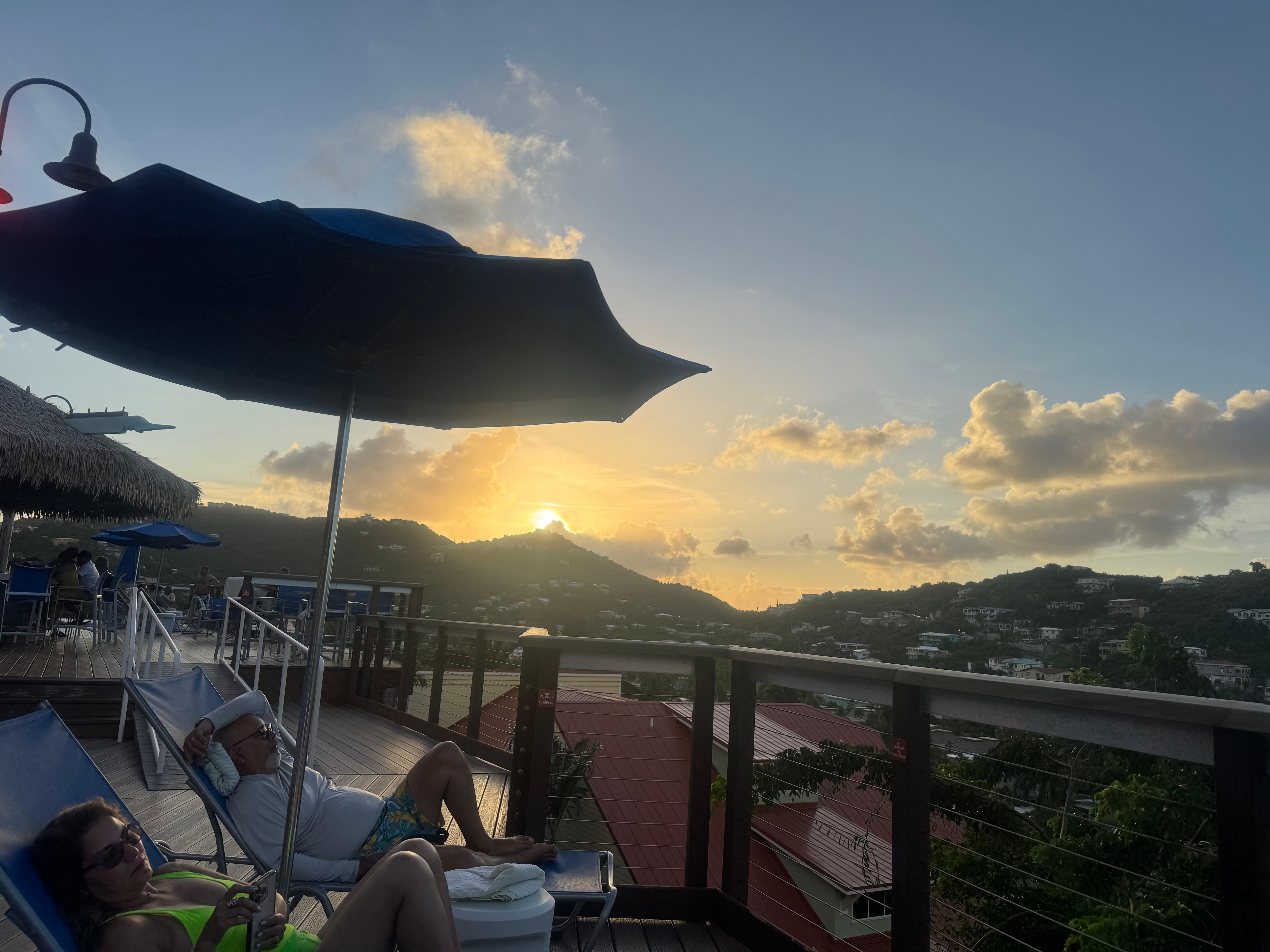Hill top swim up bar view.