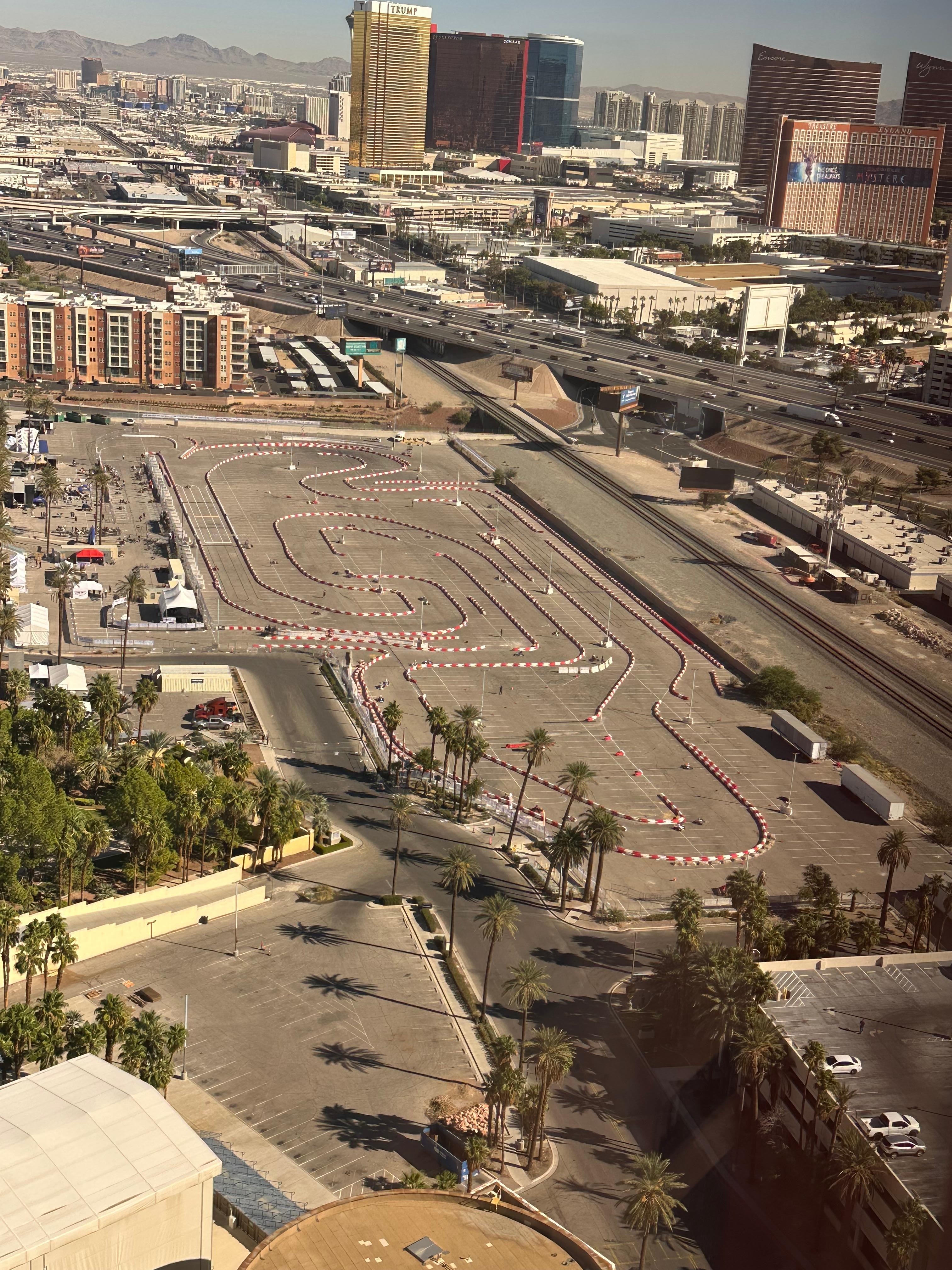 Go cart races in parking lot. Free to watch!!