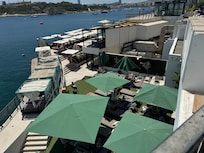 Green area only is for hotel guests nowhere near the pool