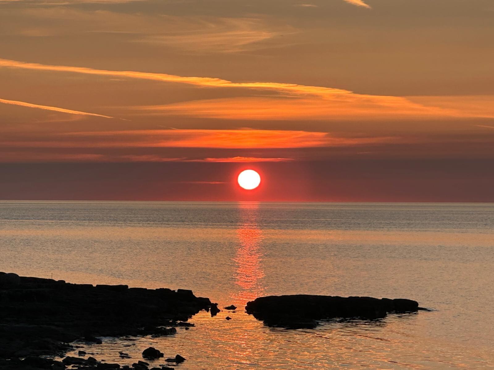 Beautiful view of sunset from the balcony 