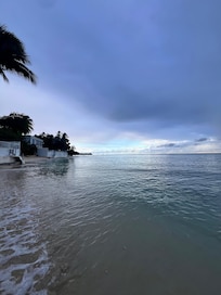 morning view of the beach looking to the left