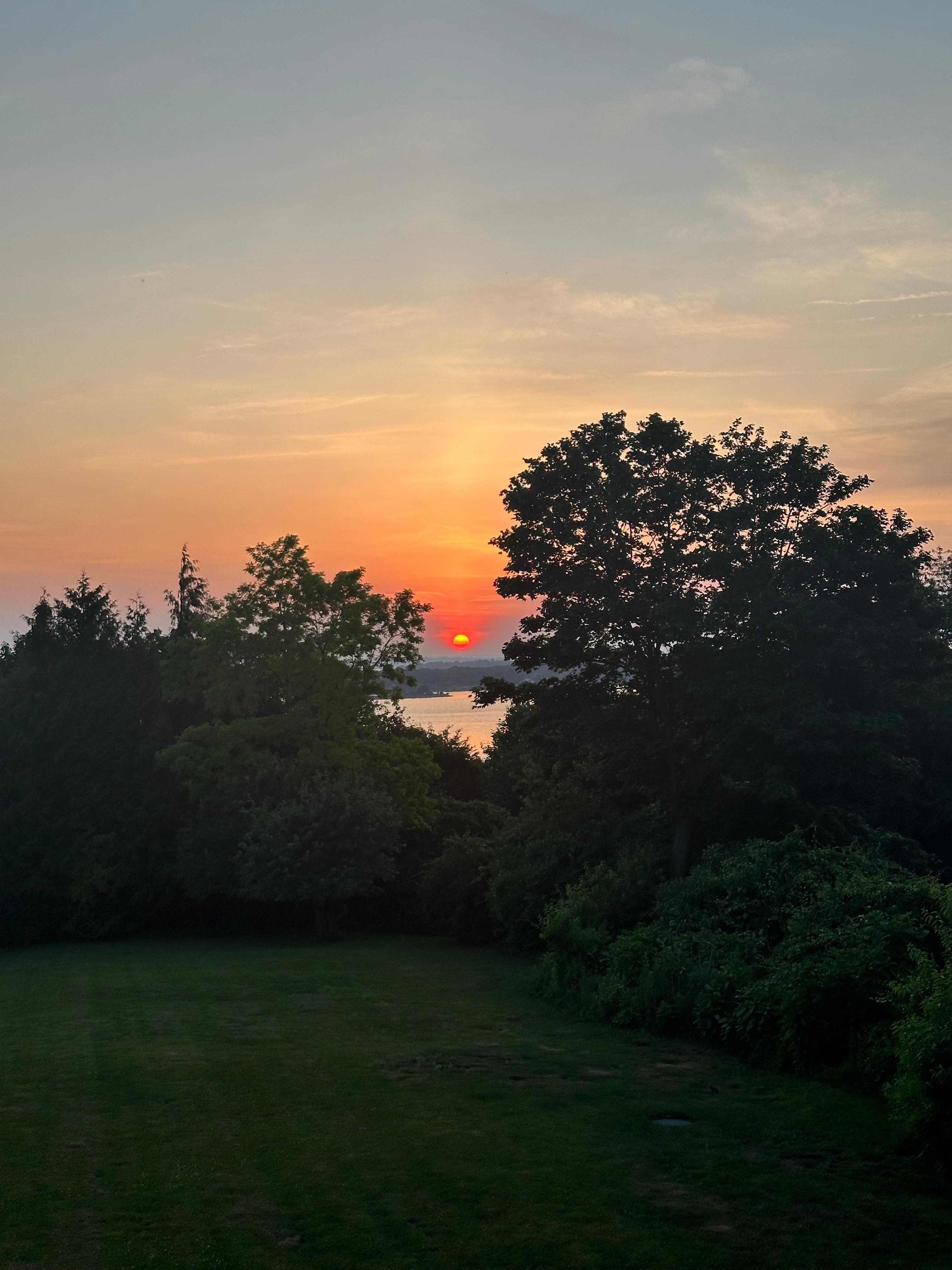 Back deck sunset 